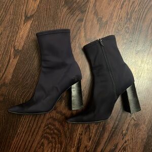 Jeffery Campbell Siren Block Heel Booties in Navy